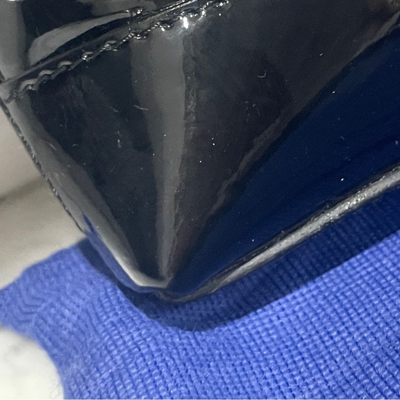 PRICE DROP! Vintage Stuart Weitzman Black Patent leather clutch NWT - Picture 3 of 16